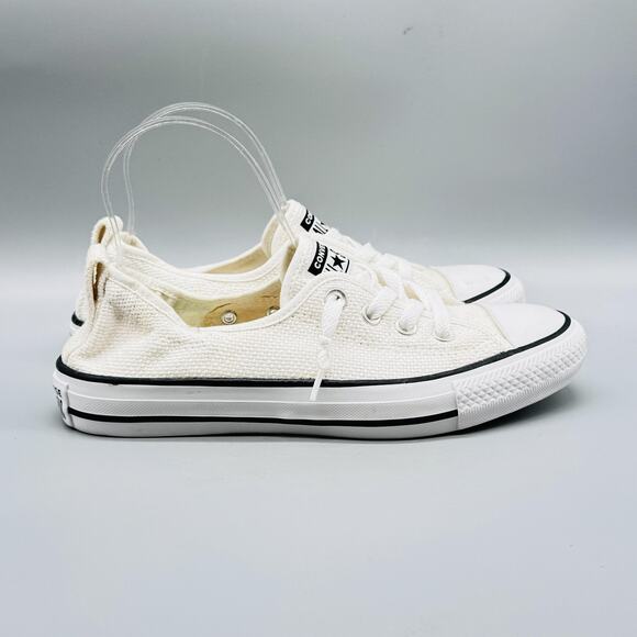 Converse Shoes Women 8 White Chuck Taylor All Star Shoreline Slip On Low Sneaker - Picture 1 of 11